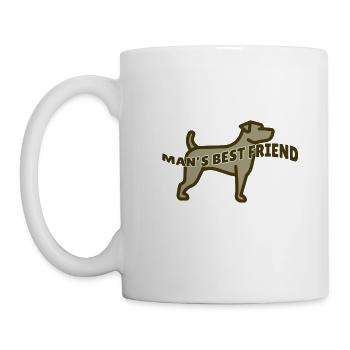Chien - Meilleur ami / chien de l'homme - Mug blanc - blanc - Gauche