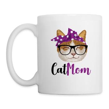 Maman de chat / maman de chats - Mug blanc - blanc - Gauche