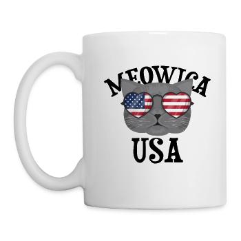 Meowica USA Cat (cat) - Mug - white - Left