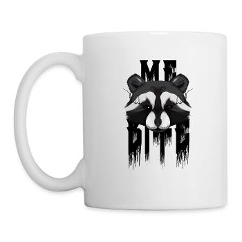 Ich beiße Waschbär - Tasse - Weiß - Links