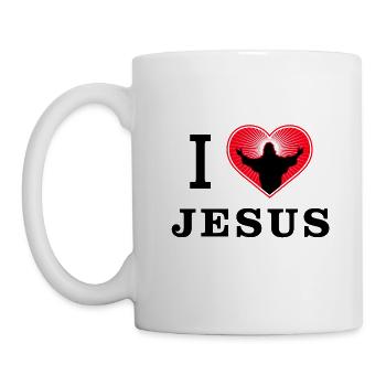 Ich liebe Jesus Christus - Tasse - Weiß - Links