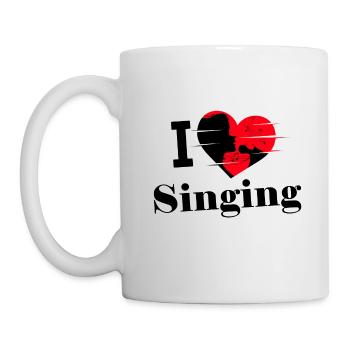 I love singing in a choir - Mug - white - Left