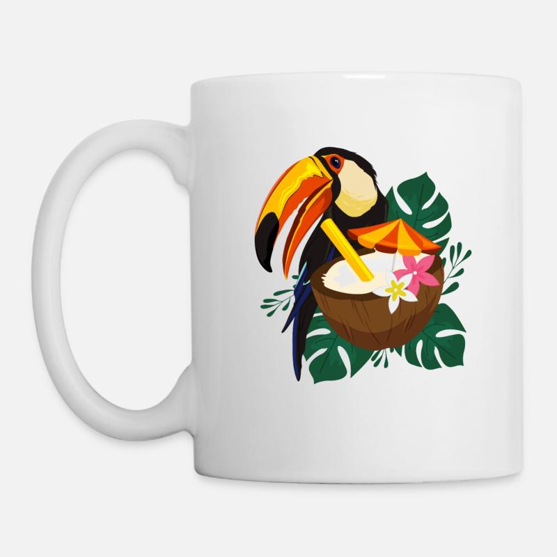 Toucan Summer - Poster - Tasse - Weiß