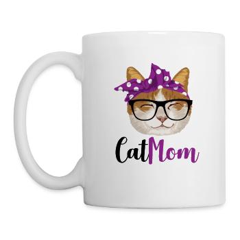 Cat Mom - Poster - Mug - white - Left