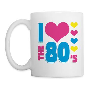 80er - Tasse - Weiß - Links