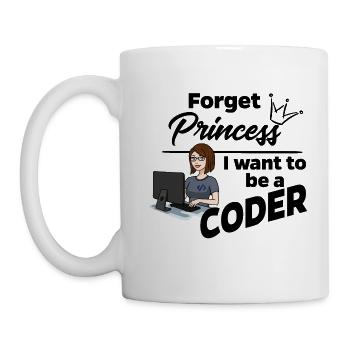 Programmiererin statt Prinzessin - Tasse - Weiß - Links