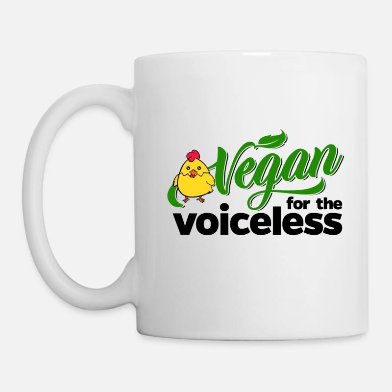 Vegan for the voiceless (Huhn) - Tasse - Weiß
