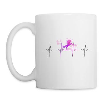 ECG Heartbeat Heartbeat Pink Unicorn/Unicorn - Mug - white - Left