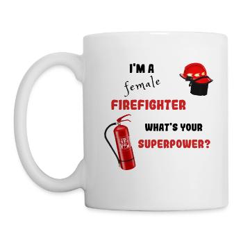 Firefighter - What superpowers do you have - Mug - white - Left