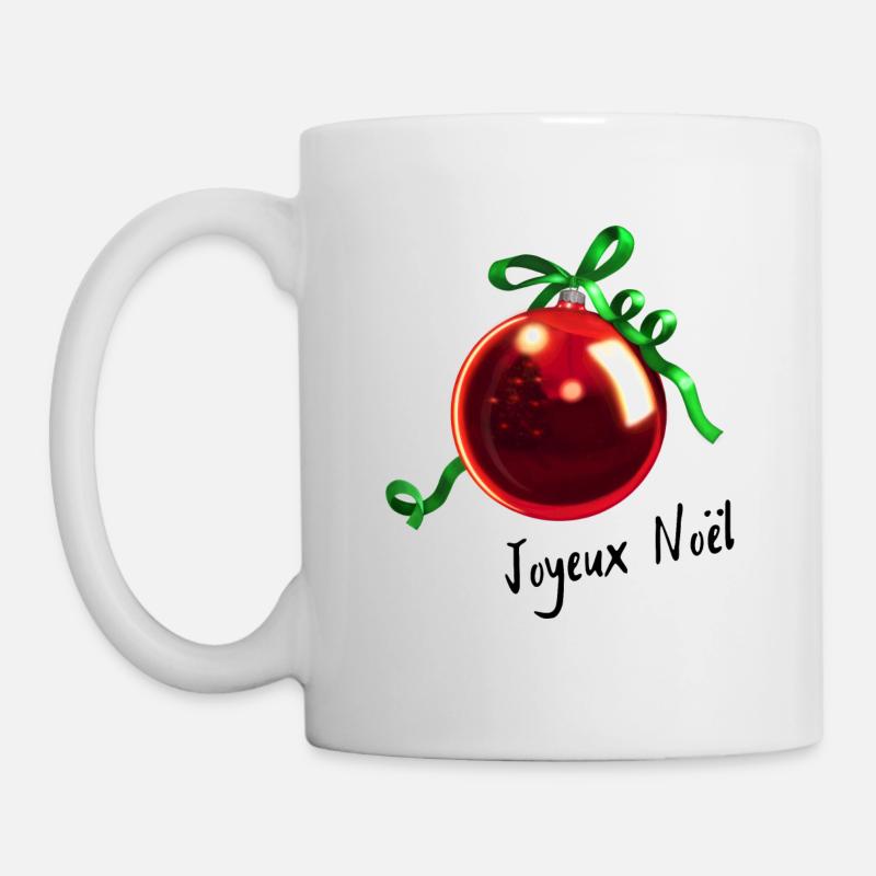Boule de sapin de Noël Joyeux Noël - Mug blanc - blanc