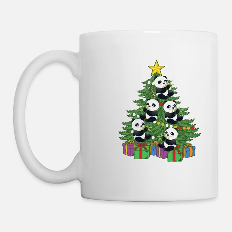 funny panda christmas - Mug - white