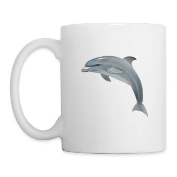 Süßer Delfin - Tasse - Weiß - Links