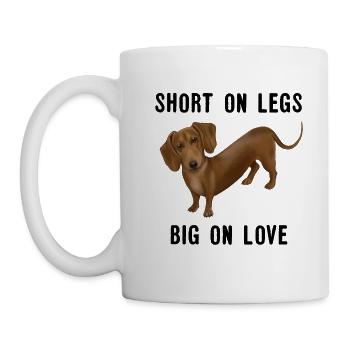 Dog Dachshund - Big on Love Short on Legs - Mug - white - Left