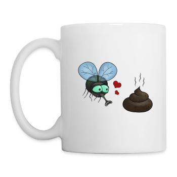 Fly Poop love - Mug - white - Left