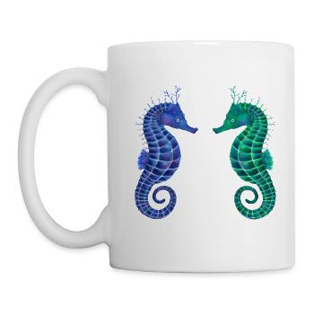 Süße Seepferdchen - Tasse - Weiß - Links