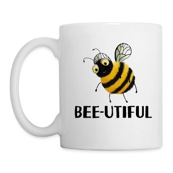 Bienen - beeutiful - Tasse - Weiß - Links