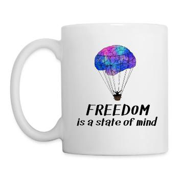 Brain Balloon Freedom state of mind - Mug - white - Left
