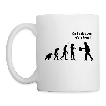 Evolution - go back, it's a - Mug - white - Left