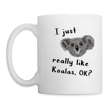 Koala - I just really like Koalas - Tasse - Weiß - Links