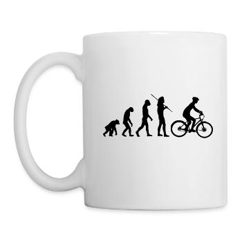 Evolution - Fahrrad - Tasse - Weiß - Links