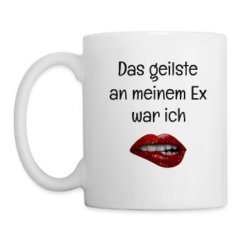 Das geilste an meinem Ex war ich - Tasse - Weiß - Links