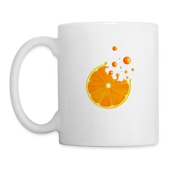 Savoureuse orange aux agrumes - Mug blanc - blanc - Gauche