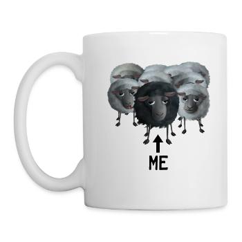 Süßes Schaf - Ich das schwarze Schaf - Tasse - Weiß - Links