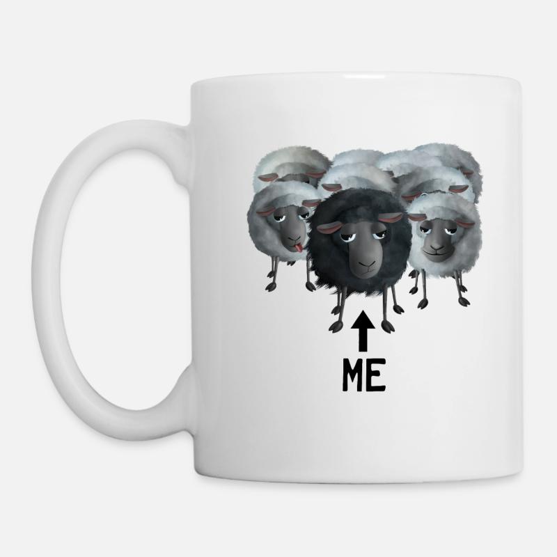 Doux mouton - moi le mouton noir - Mug blanc - blanc