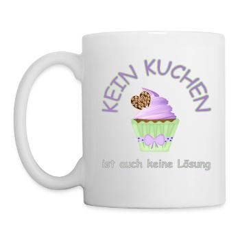 kein kuchen ist auch keine lösung - Mug - white - Left