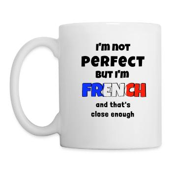 Je ne suis pas parfait mais le français c'est assez proche - Mug blanc - blanc - Gauche