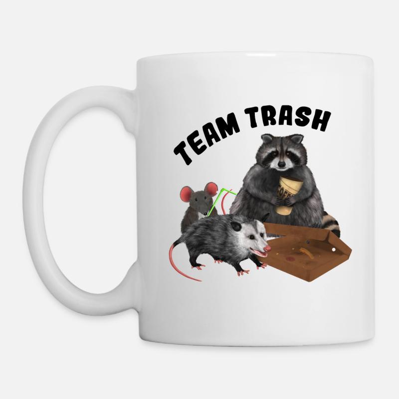 Racoon Opossum Mouse - Team Trash - Mug - white