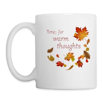 L'automne - l'heure des pensées chaleureuses - Mug blanc - blanc - Gauche