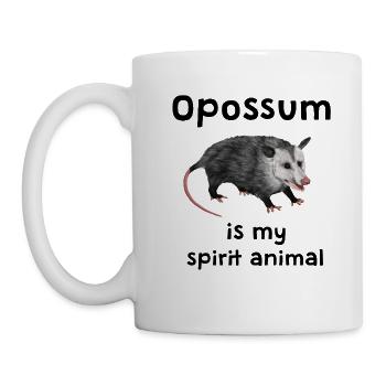 Opossum est mon animal spirituel - Mug blanc - blanc - Gauche