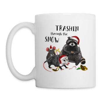 Noël - Racoon Mouse Rat Opossum - Mug blanc - blanc - Gauche