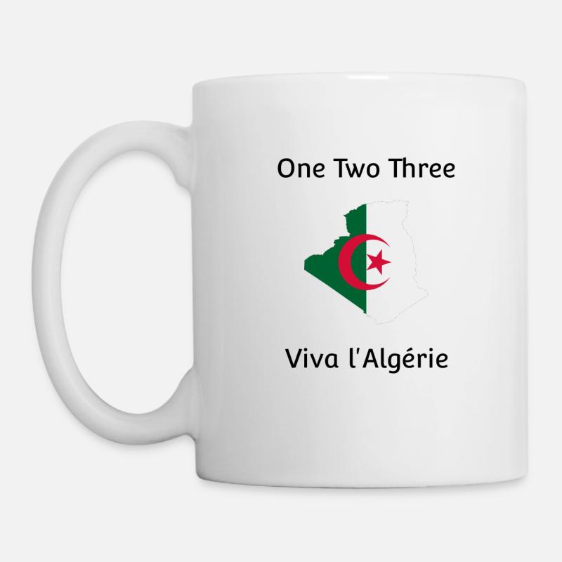 Eins Zwei Drei Viva Algerien - Tasse - Weiß