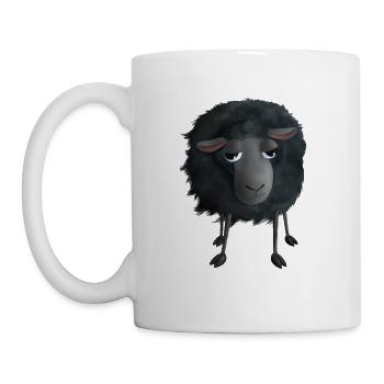 Süßes schwarzes Schaf - Tasse - Weiß - Links