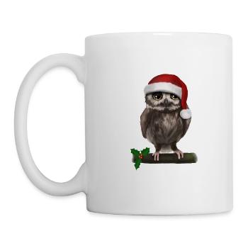 Christmas eagle owl - Bored - Mug - white - Left