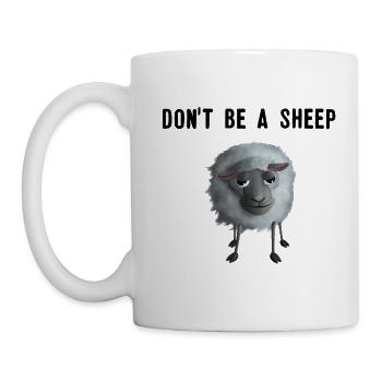 Süßes Schaf - Don't be a Sheep - Tasse - Weiß - Links
