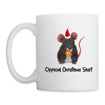 souris rat - Chemise de Noël officielle - Mug blanc - blanc - Gauche