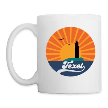 Texel Vintage - schönes Geschenk für Texel Fans - Tasse - Weiß - Links