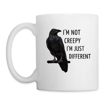 Raven - I’m not creepy I am just different - Mug blanc - blanc - Gauche