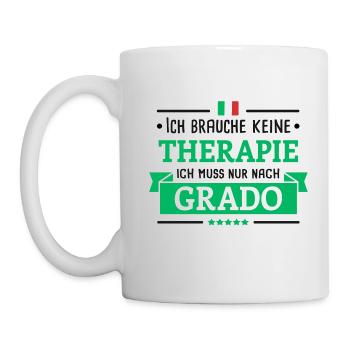 GRADO THERAPIE VENETIEN ITALIEN URLAUB GESCHENK - Tasse - Weiß - Links