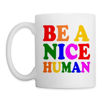 Be a nice human - Mug blanc - blanc - Gauche