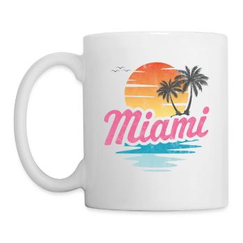 Miami - Tasse - Weiß - Links