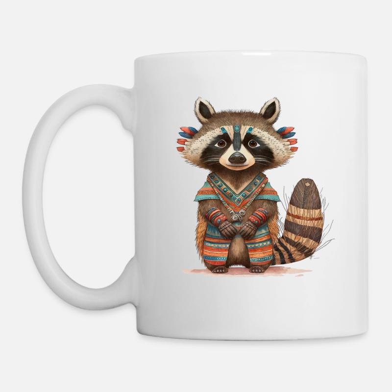 Waschbär Athanasius - Tasse - Weiß