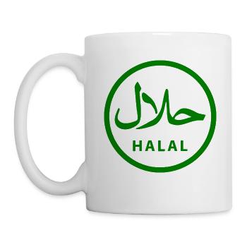 Halal - Tasse - Weiß - Links