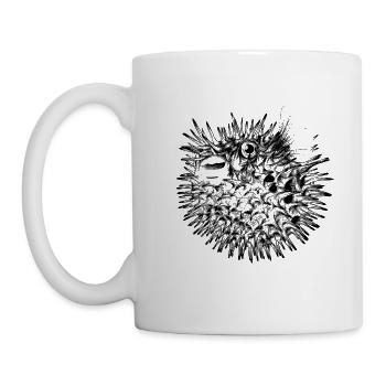Poisson-globe - Mug blanc - blanc - Gauche