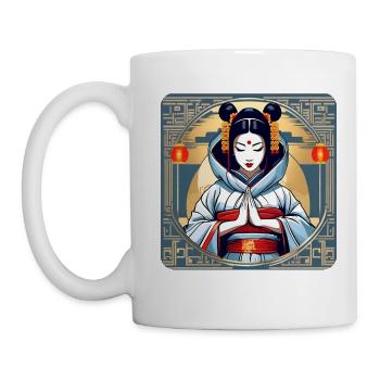 Geisha moderne - Mug blanc - blanc - Gauche