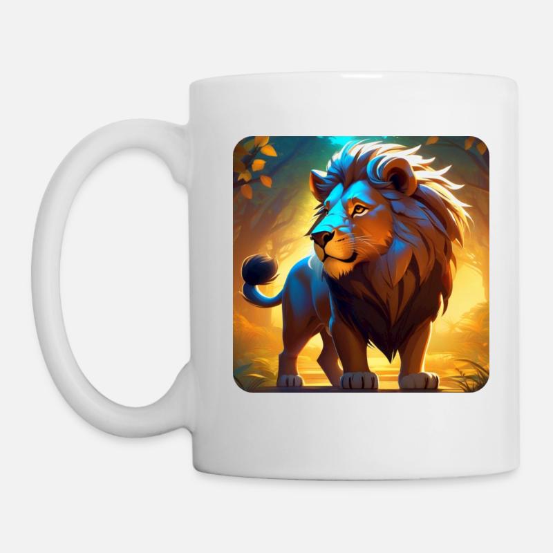 Stolzer Löwe - Tasse - Weiß