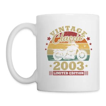 Vintage Klassisches Geburtstagsgeschenk Jahrgang 2003 - Tasse - Weiß - Links